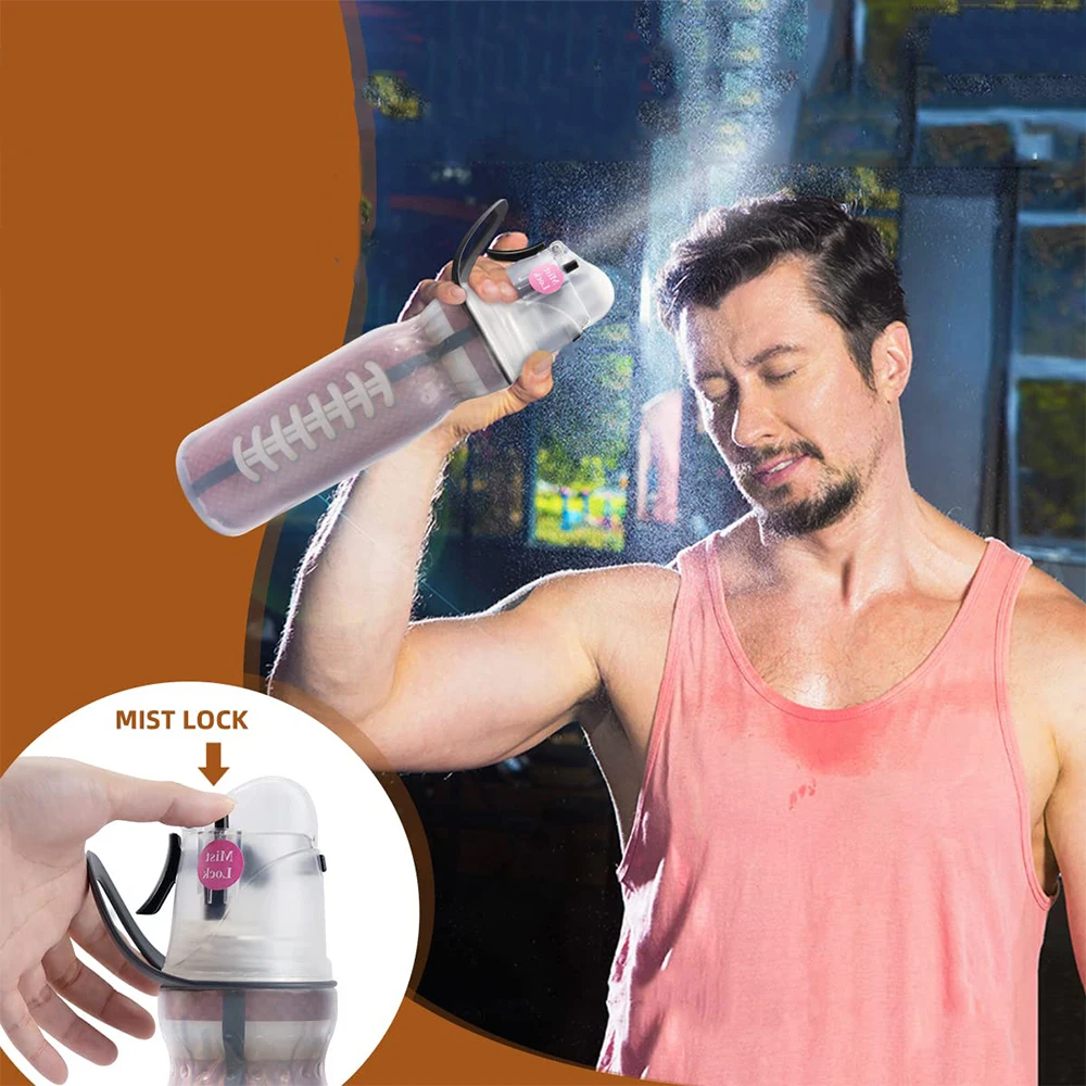 Water Bottle for Sports Outdoor Sport Fitness Water Cup 590ml Spray Gym Bottle BPA Free Keep Cold Thermos Drinkware