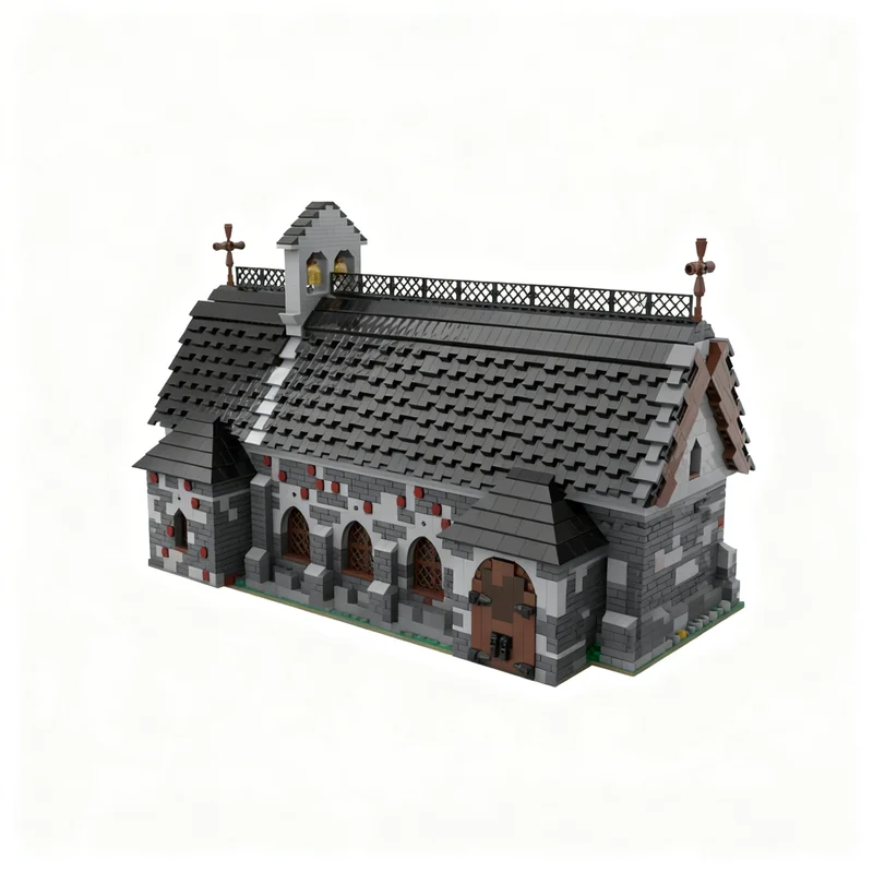 6527pcs MOC Medieval Church Castle Model Building Blocks Toy Architecture Christmas Gift Birthday Idea Creative Assemble Brick