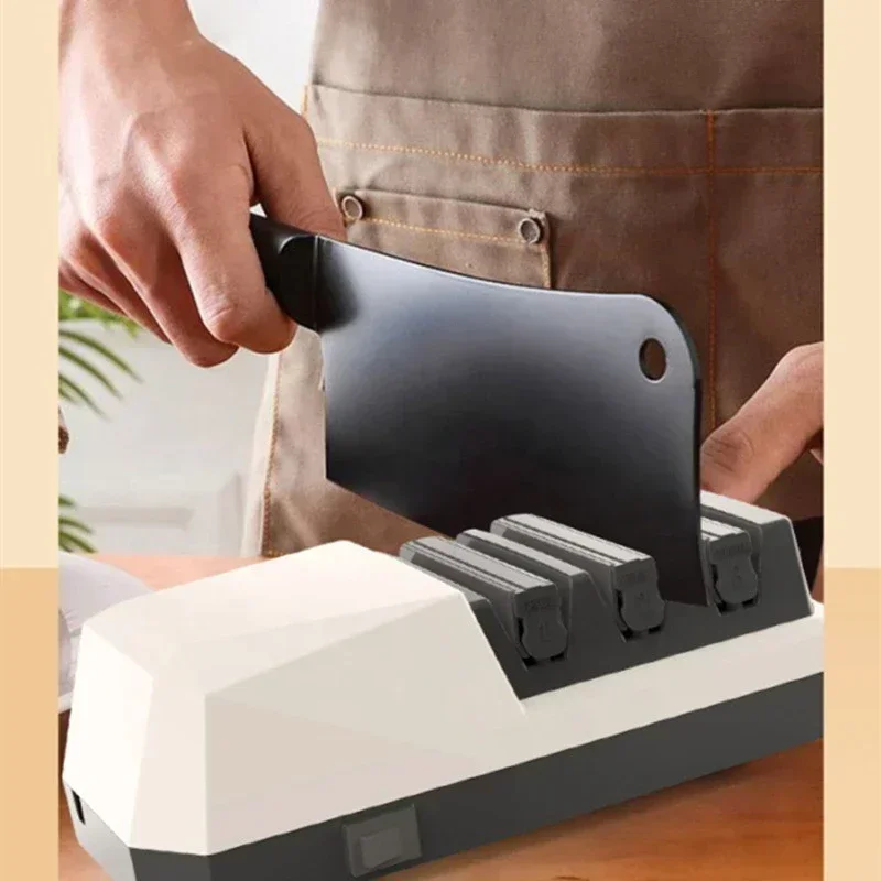 Professional Electric Knife Sharpener Knife Sharpener High Quality Wear-resistant Kitchen Knife Sharpening and Polishing Tool