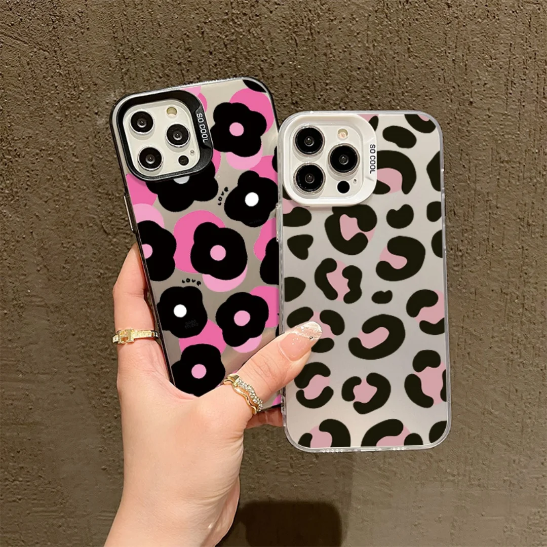 

Luxury Leopard Print Phone Case For iPhone 11 12 13 14 15 16 17 Pro Max 7 8 14 15 Plus X XS SE2020 Shockproof Bumber Cases Cover