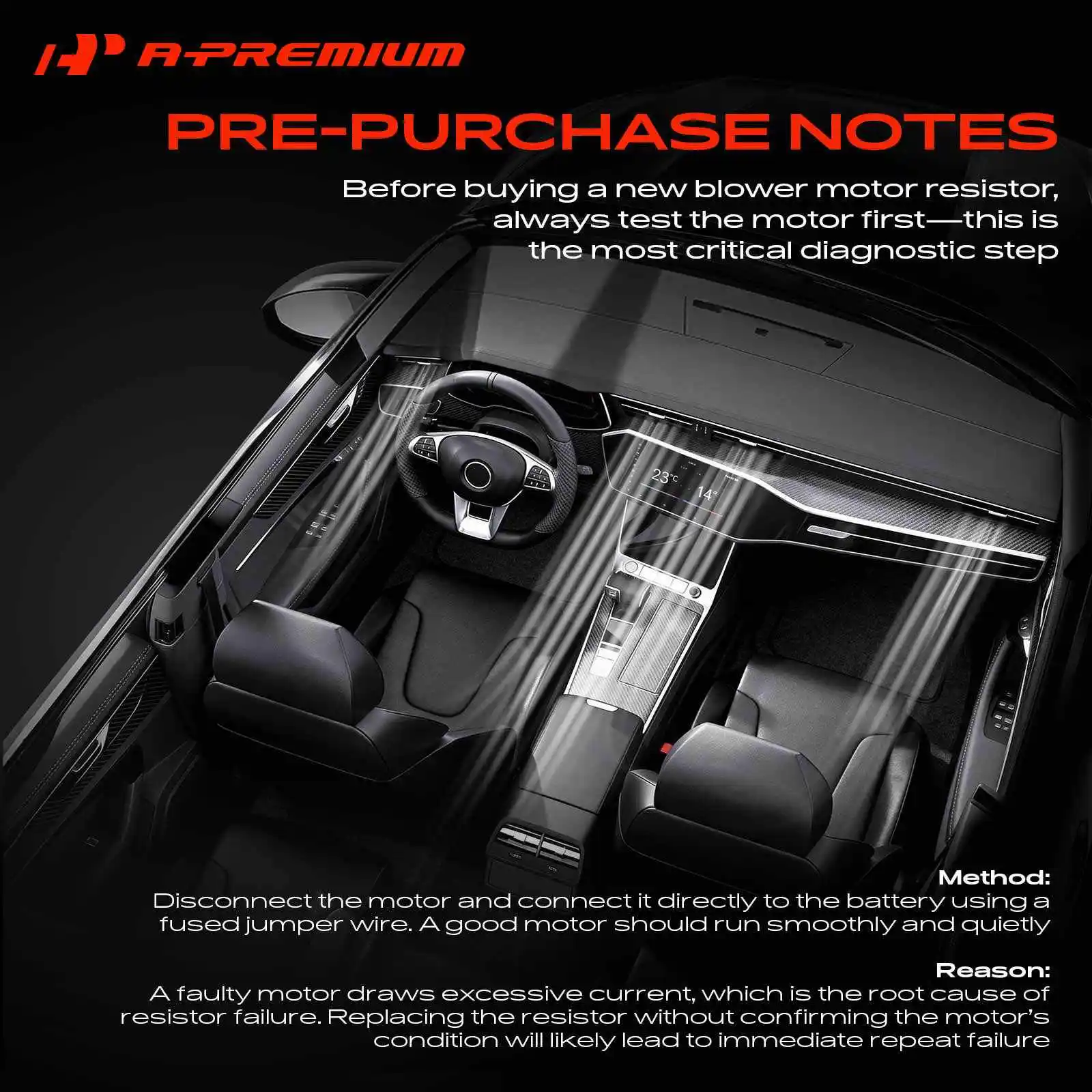 A-Premium HVAC Blower Motor Resistor for Volkswagen EuroVan 2000-2003