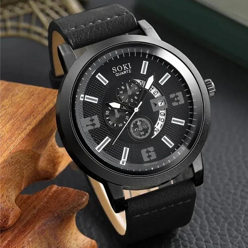 

Fashion Mens Watches Sports Watches Man Business Quartz Wristwatch Luxury Brown Leather Bracelet Men Casual Clock Watch Relogios