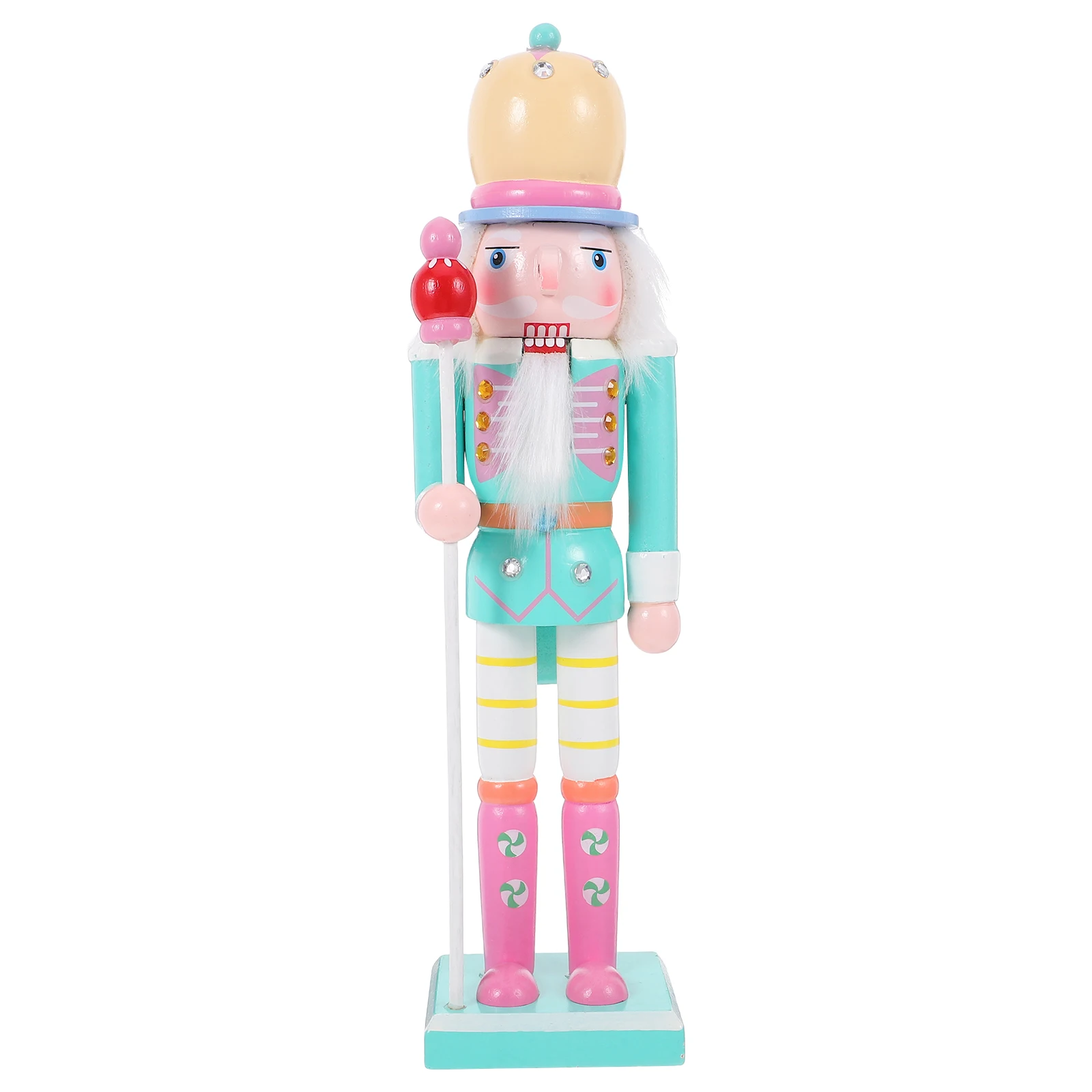 

Christmas Nutcracker Decor 30cm Wooden Soldier Figurine Holiday Ornaments Festive Tabletop Centerpiece Durability Christmas