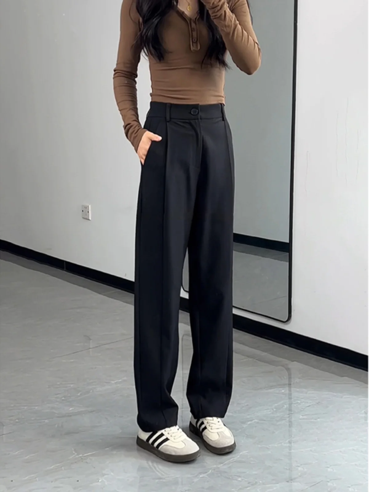 

Bla Wide Leg Men's Casual Pants Drapey Loose Straight Cut Faionable Trousers Design Sensation Spring Season Breathable