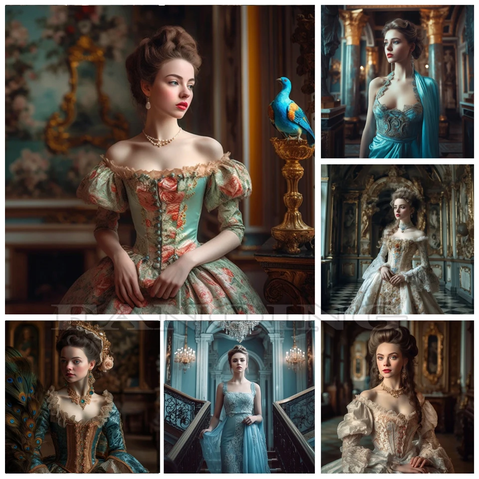 الماس طقم الطلاء الرجعية الفرنسية زي امرأة 5D DIY بها بنفسك كامل فسيفساء عبر غرزة حجر الراين صورة التطريز ديكور فني للمنزل L23