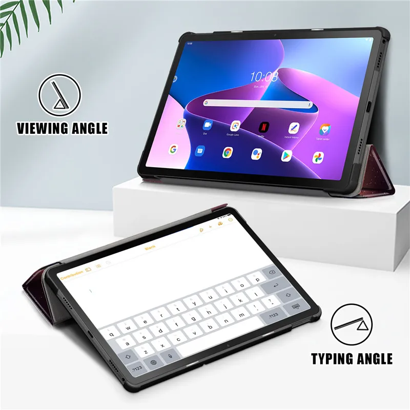 For Lenovo Tab M10 Plus 3rd Gen Case 10.61 inch TB128FU TB125FU Flip Stand Magnetic Cover for Lenovo Xiaoxin Pad 2022 Funda Case