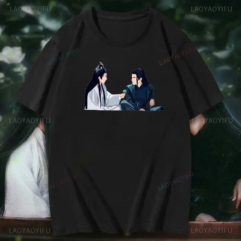 The Untamed Printed T Shirt Mo Dao Zu Shi Shirt Wei Ying Cotton Tops Tee Lan Wangji Shirt Wang Yibo Xiao Zhan Tee Yizhan T-shirt