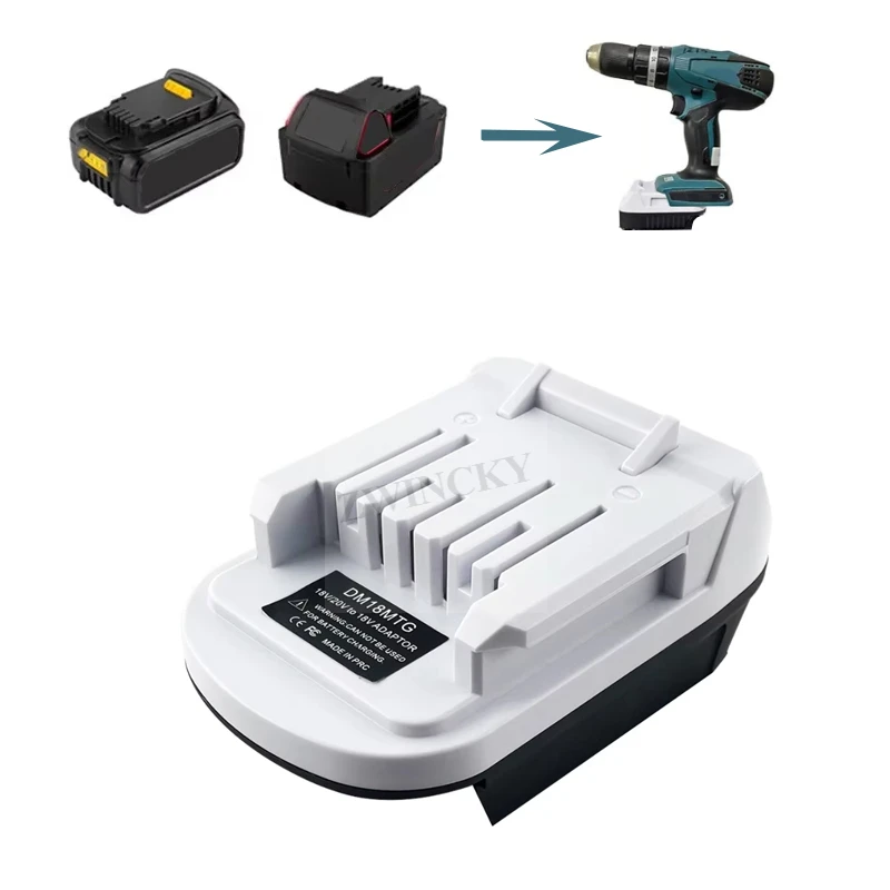 Adattatore batteria per batteria agli ioni di litio DeWalt/Milwaukee 18V Converti in Makita BL1815G BL1813G Serie Batteria agli ioni di litio Utensile elettrico