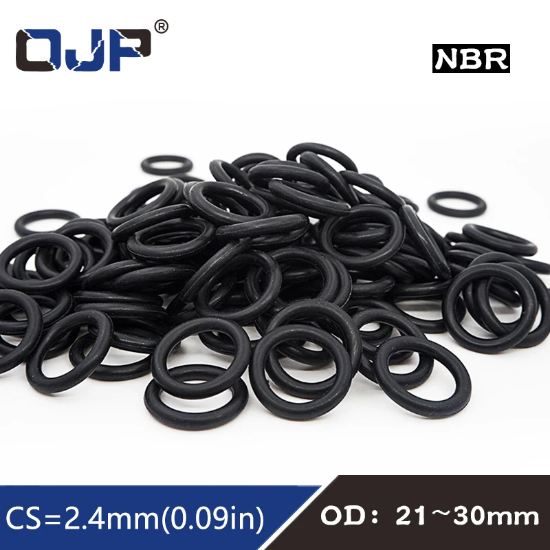 20PC/lot Gumowy pierścień uszczelniający NBR O-ring CS2.4mm OD20.5/21/22/23/24/25/26/27/28/29/30mm O-Ring Uszczelka Pierścień olejowy Podkładka.-.