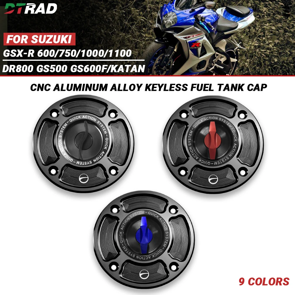 

Motorcycle Keyless Fuel Tank Cap For SUZUKI GSX-R 600/750 1000 1100 DR800 GS500 600F/Katana Modification Quick Release Oil Gas
