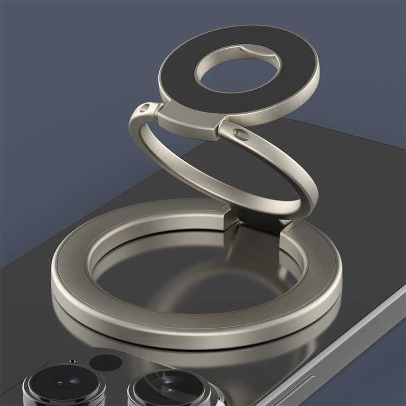 Für MagSafe Doppelseitige Magnetische Telefon Ring Halter Tragbare Falten Handy Ständer Zubehör Grip Halterung Unterstützung Für iPhone