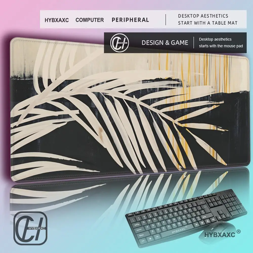 

HYBXAXC Green Leaves Large MousePad New Computer Game Table Mat Rubber Anti-slip Gaming Keyboard Mousepads Long Desk Pads