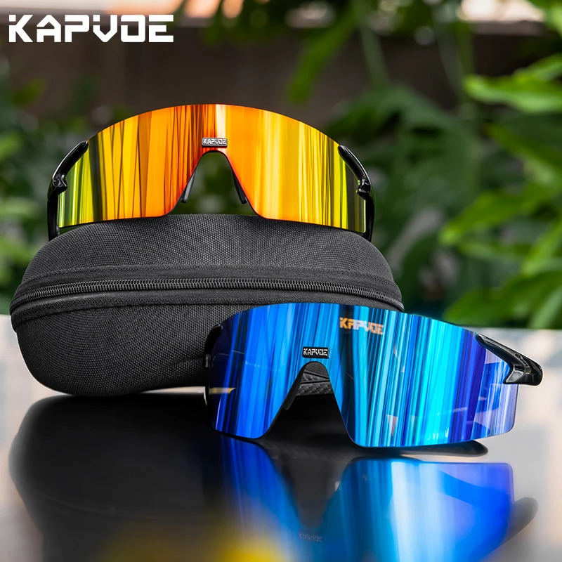 Kapvoe Cycling Sunglasses Fashion for Men Bike Glasses Cycle Women Sports Bicycle MTB Fishing Hiking Riding Eyewear UV400