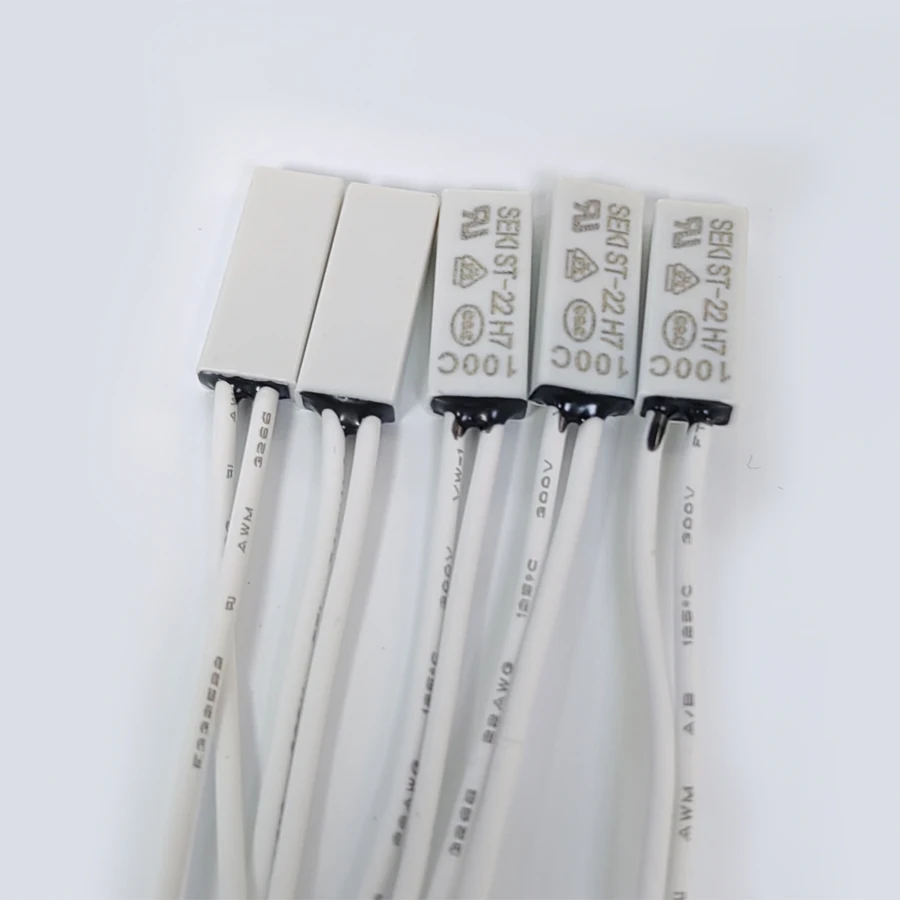 10PCS/Lot ST-22 Temperature Switch Thermostat Sensor 5A/250V Normally Closed 50/55/60/65/70/75/80/85/90/95/100 Degree