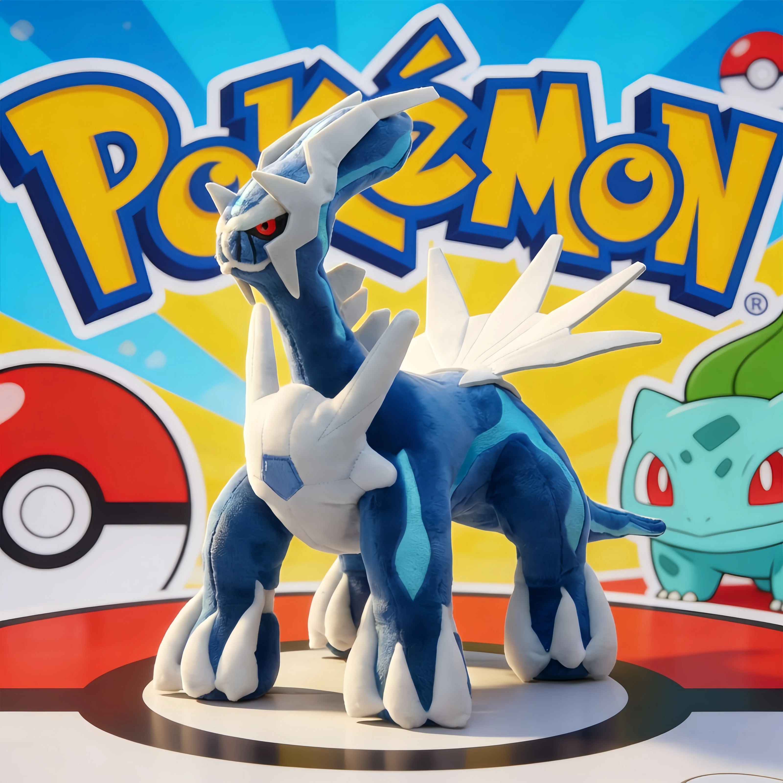 

Pikachu Peluche Pokemon Dialga Plush Toy Pokémon of Myth Stuffed Doll Cool Hobbies Collection Gifts for Fans and Kids