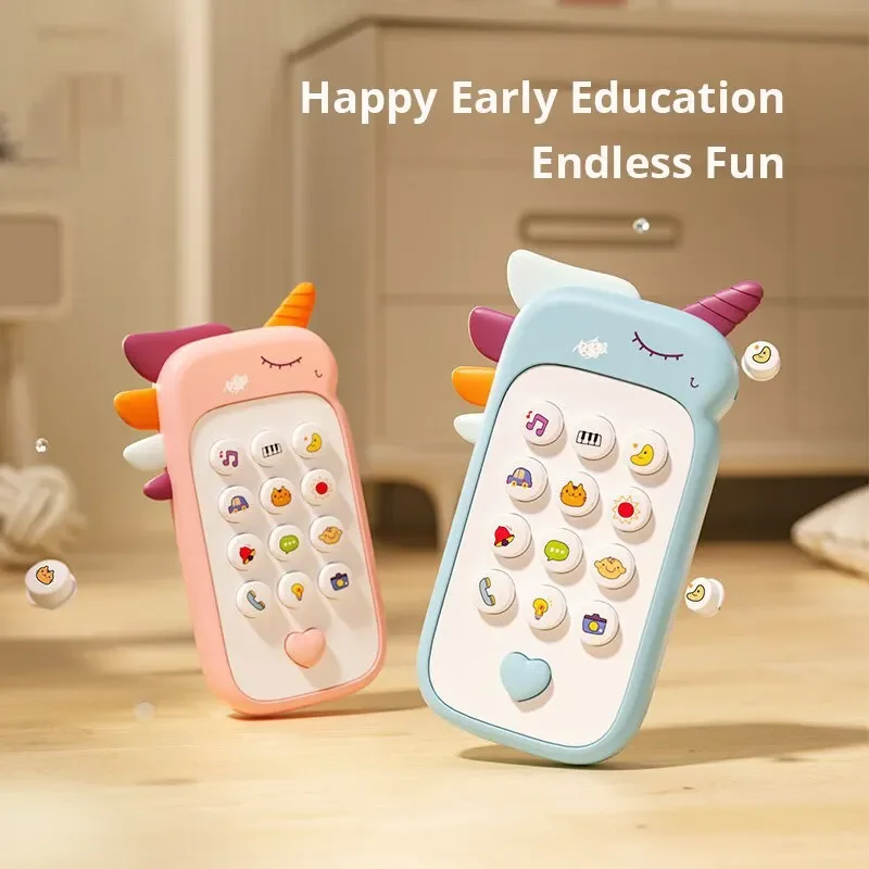 Teléfono para bebé, juguete musical, máquina de sonido, teléfono móvil educativo temprano para niños, regalo para bebé