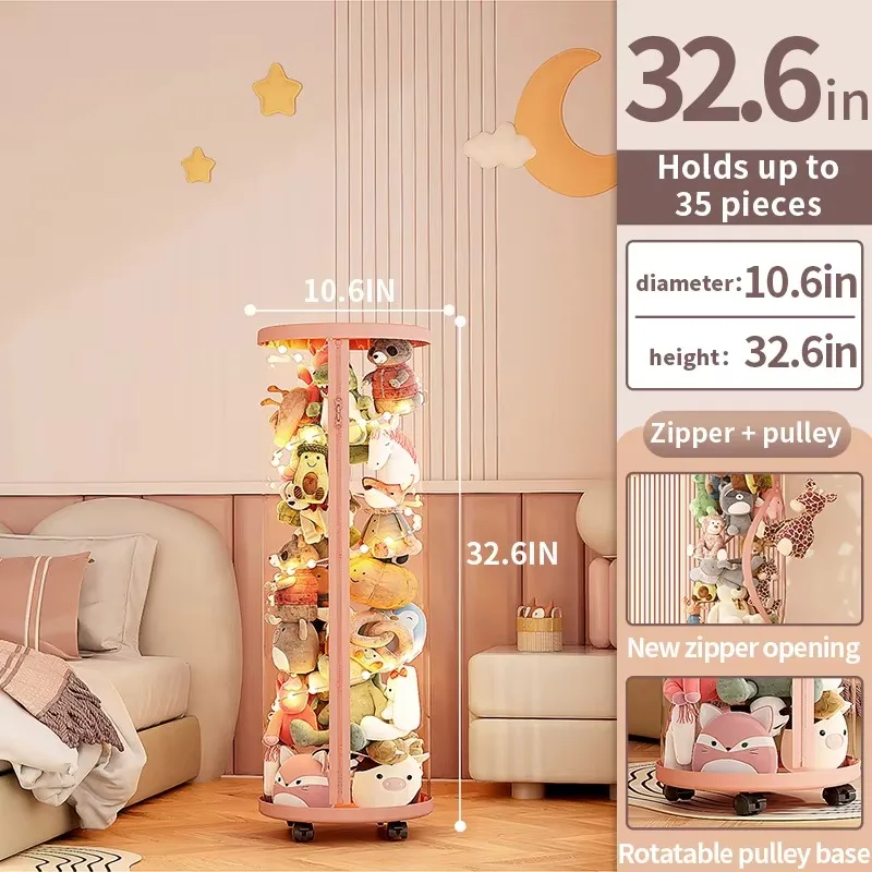 

Modern transparent premium minimalist, easy to use all-in-one doll storage tube