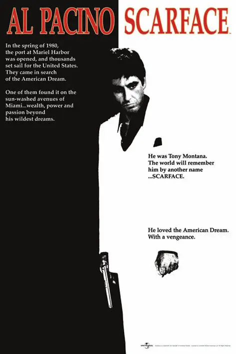 Al Pacino Movie SCARFACE POSTER American Dream Posters Wall Art Rome Decoration