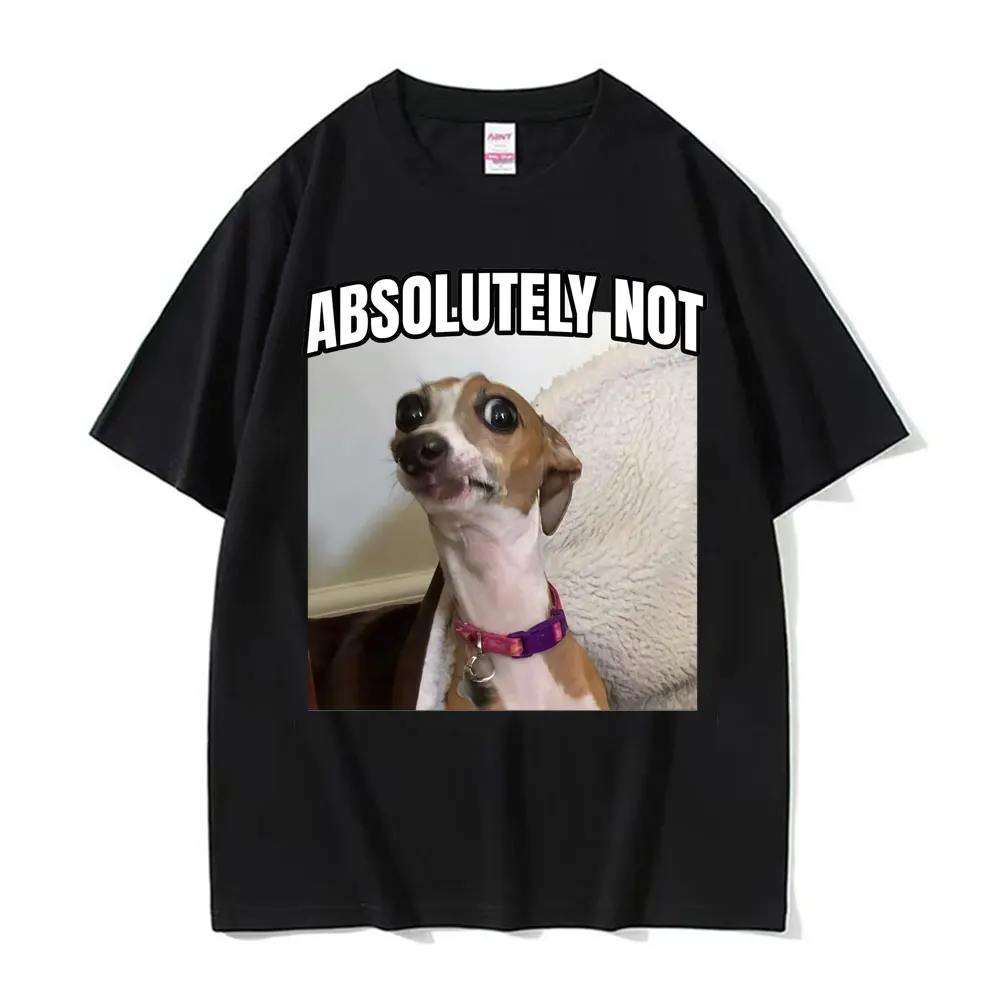 

Забавная футболка Absolutely Not Dog Parody Meme с графикой для мужчин и женщин, летняя футболка в стиле Харадзюку с коротким рукавом, удобные повседневные футболки