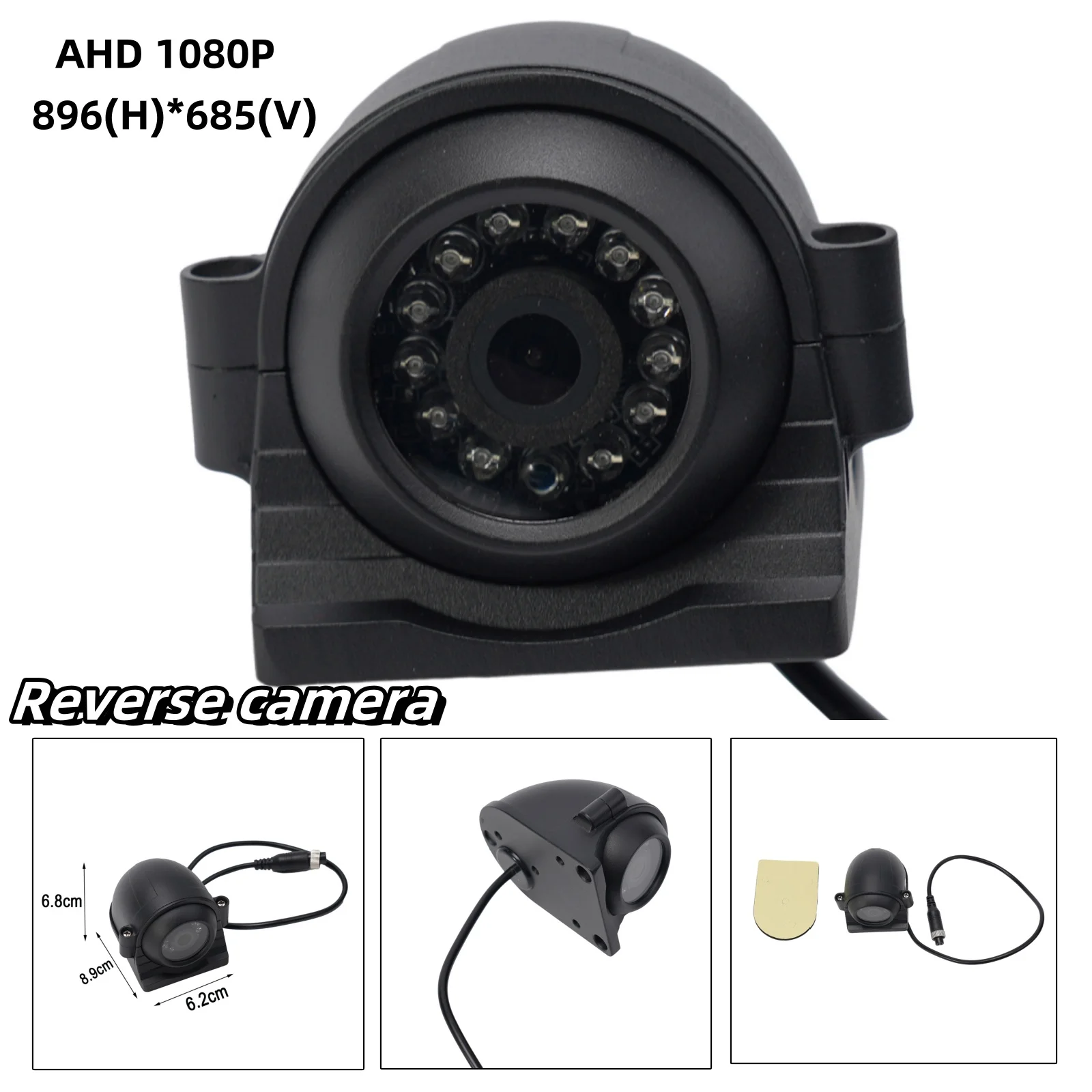 4 Pin Reverse Camera Waterproof 12 LED Side View Cam For Truck RV Bus Heavy Duty AHD IR Color Front Viewing Cameras Parts