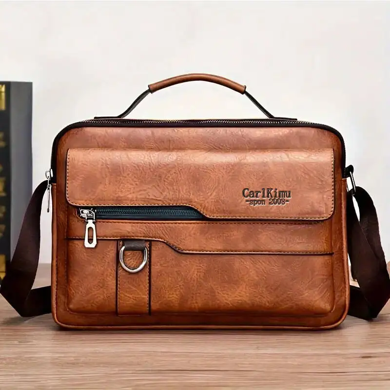Neutral Style Shoulder Bag For Men And Women, Suitable For Business Trips And Photography Made Of Pu Material Handbag  Business