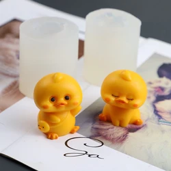 3D Smile Duck Silicone Candle Molds Cute Duck Chocolate Pudding Ice Cake Baking Make DIY Soap Plaster Resin Crafts Casting Tools