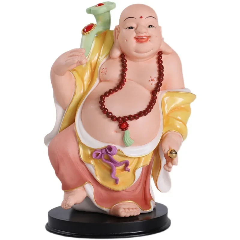 Ceramic standing Maitreya Buddha pendant big  household table top pendant smile often make fortune