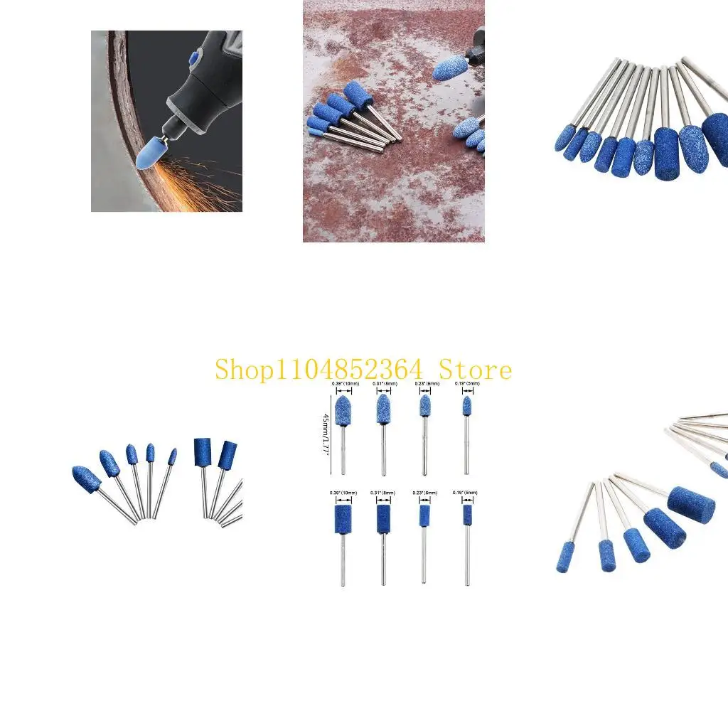 

652F 10 штук абразивные каменные шлифовальные головки 3 мм.