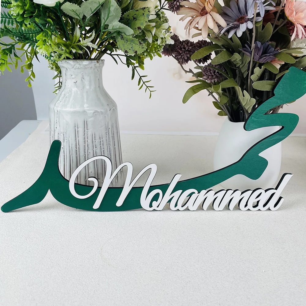 Customized Arabic Name Letters Available In Various Colors Personalizd For Wedding Eid Al-Fitr Decorative Lamp Scenes Name Sign