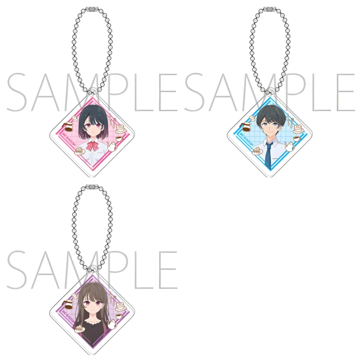 Shiotaiou no Satou-san ga Ore ni dake Amai Acrylic Keychain Double Side Print Bag Charm Pendant Portable Decor Gift