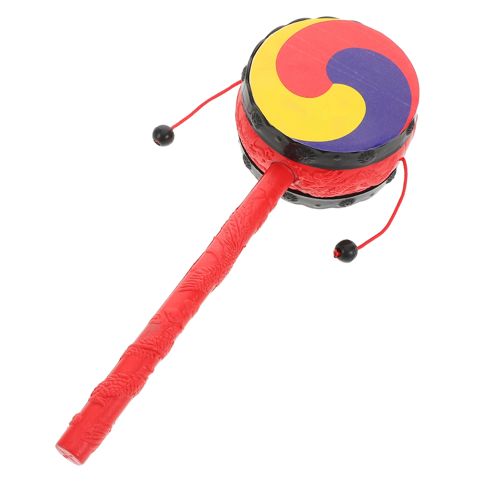 Koreaanse Taeg Kids Hand Peuter Muziekinstrument Voorschoolse Percussie Draaiende Rammelaar Baby Vloertrommel Educatieve Activiteit Hout