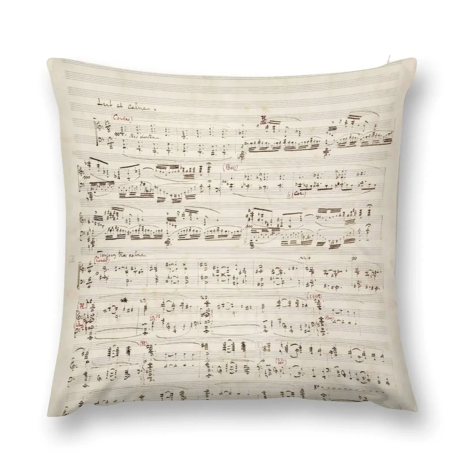 Debussy Claude Debussy original handwritten score 1 Throw Pillow Rectangular Cushion Cover Decorative pillowcase pillow