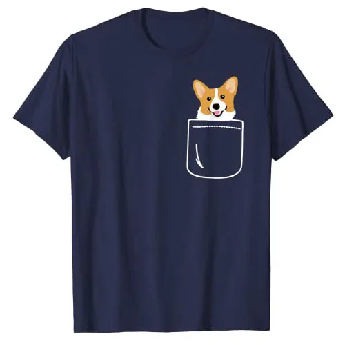 Corgi In Pocket Funny Crazy Dog Lover Gift T-Shirt Kawaii Ramen Cute Anime Dog-Corgi Japanese Noodles Drk Tees Halloween Costume