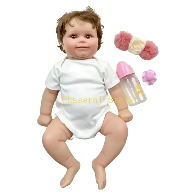 E7ce Reborns Babypuppen mit realistischen Adern, 19,69 Zoll Neugeborene Baby Girls Dolls Kid