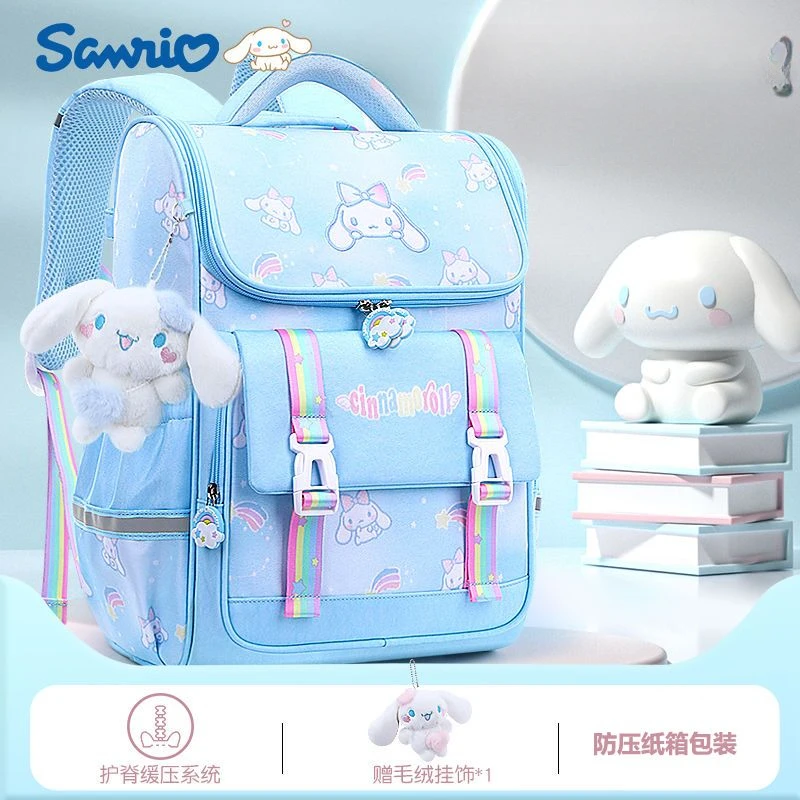 Cinnamoroll-Sac à dos pour enfants, protection de la colonne vertébrale, réduction de la charge, écolier du primaire, SR