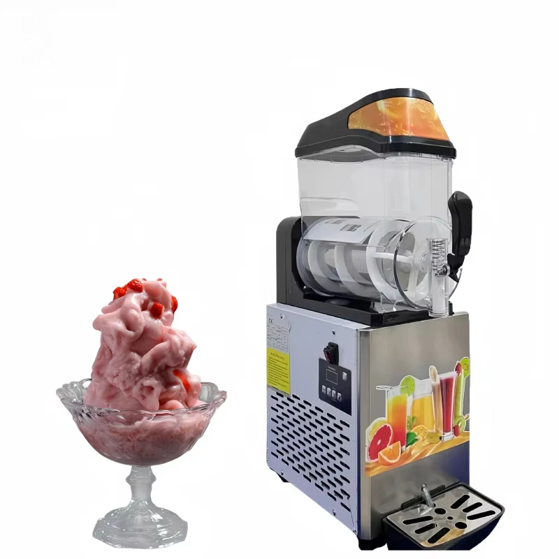 Professional Commercial 570W High 220/110V Automation Smoothie Slush Machine Double Glass Tanks for Restaurant & Tea Shop Use