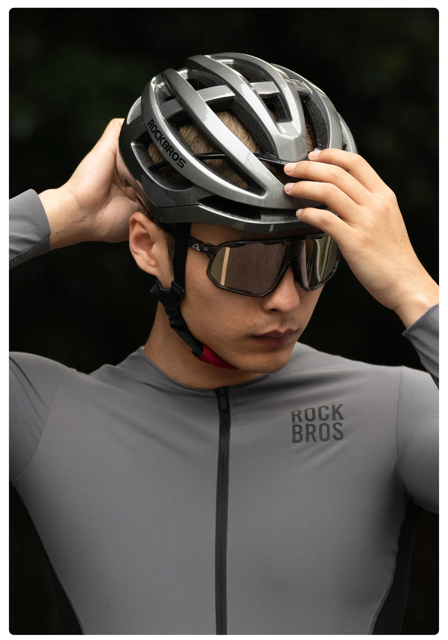 ROCKBROS Fahrradhelm ultraleicht atmungsaktiv integrierter Helm verstellbar mit Magnetverschluss Kopfschutz beim Radfahren Sicherheitshelm – Detail 18