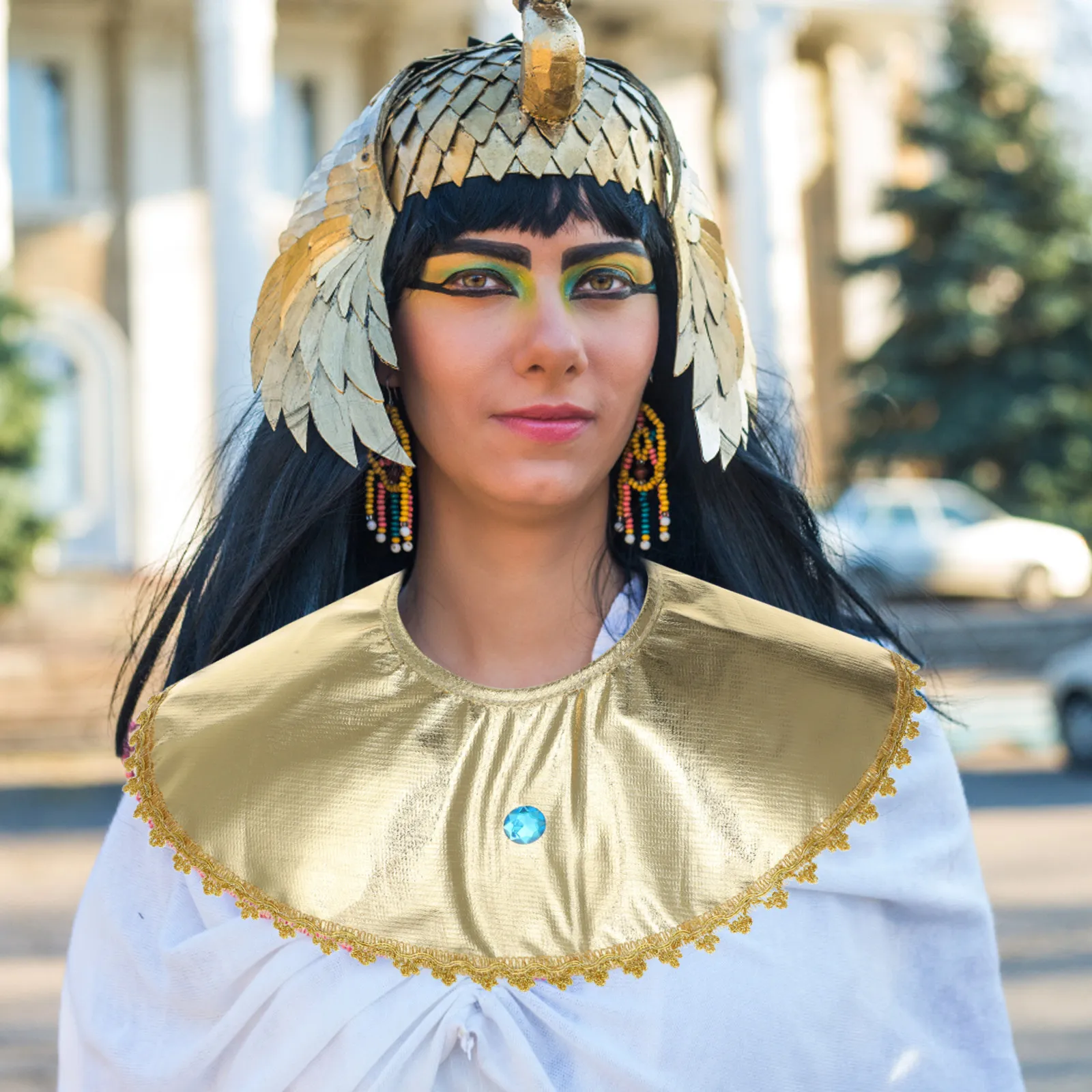 

Регулируемый египетский воротник для Хэллоуина, аксессуар для косплея, реквизит для ролевых игр, многоразовые костюмные принадлежности