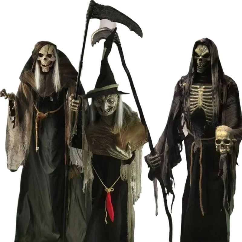 

Halloween Sickle Glowing Skull Party Funny Garden Decoration Outdoor Scene Arrangement