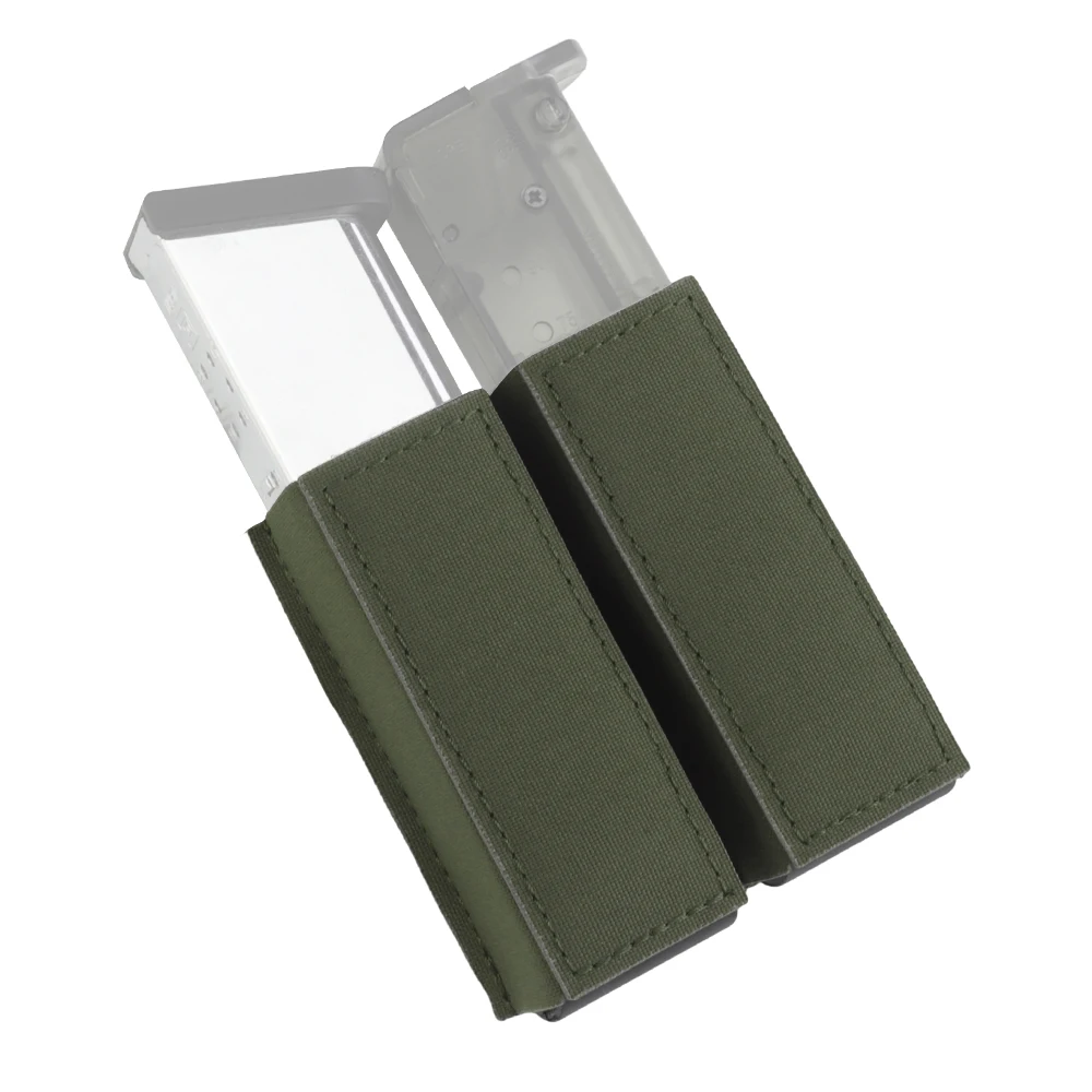 Tactifans Double 9MM Magazine Pouch Quick-Release PHC MK2 Open Top Mag Holder for Belt Plate Carrier Hunting Accessories