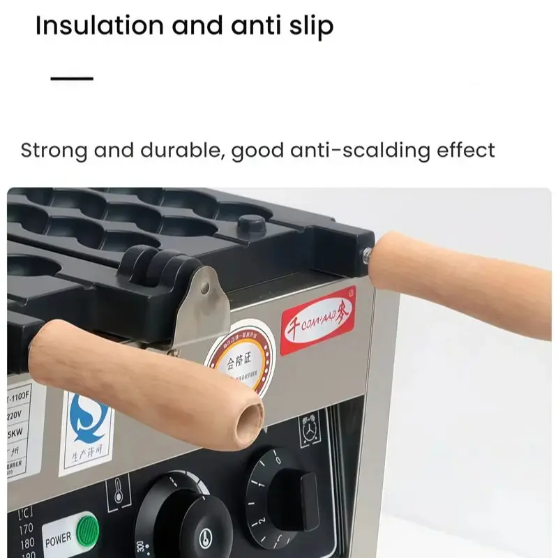 계란 퍼프 메이커 탠덤 베이킹 케이크 기계 비 스틱 요리 표면 와플 기계 전기 스트링 케이크 계란 퍼프 버블 기계