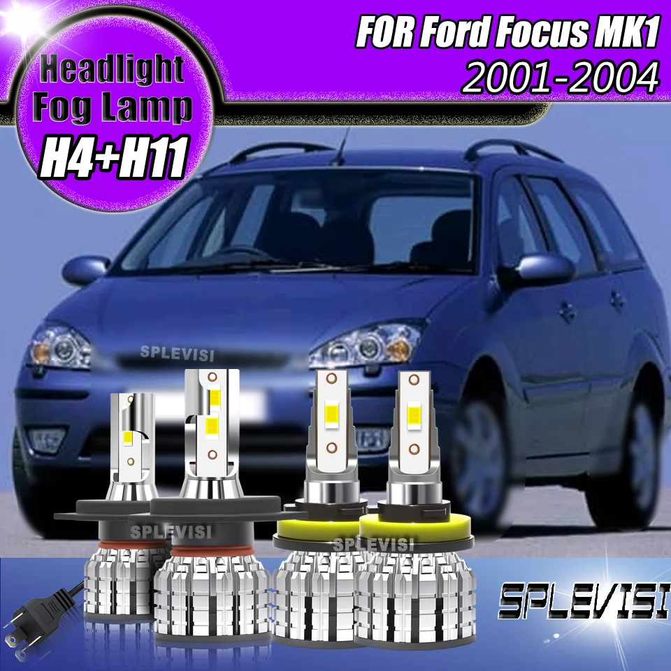 

High Efficiency And Energy Saving LED Headlight Foglight H4 H11 Clear vision at night For Ford Focus MK1 2001 2002 2003 2004