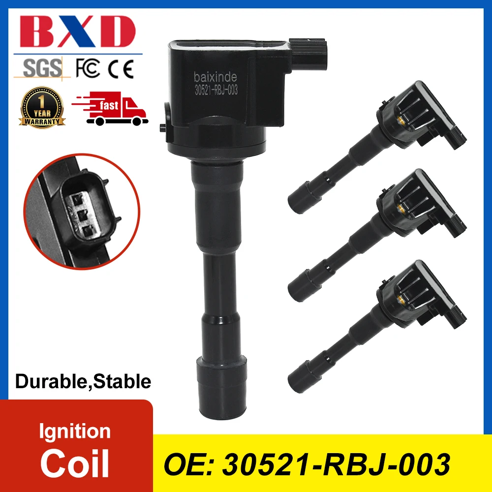 

1/4 шт. катушка зажигания 30521-RBJ-003 30521RBJ003 для Honda Jazz 2011-2023, Insight 2010-2023 1339CC 65 кВт 88HP автомобильные аксессуары