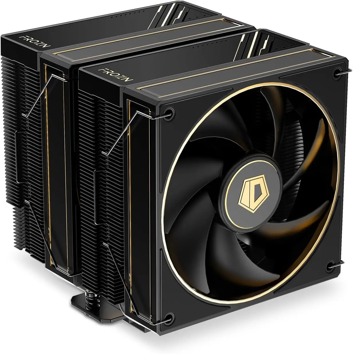 

Dual-Tower Air CPU Cooler with 6 Heatpipes, Dual FDB Fans, Black & Gold Design for LGA1851/1700/1200/115X and AMD AM5/AM4