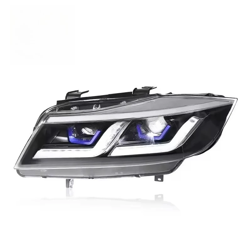 Headlight Assembly 3 Series E90 318i 335i 05-12 DRL Angel Eye Double L LED Daytime Running Light Front Head Light Parts