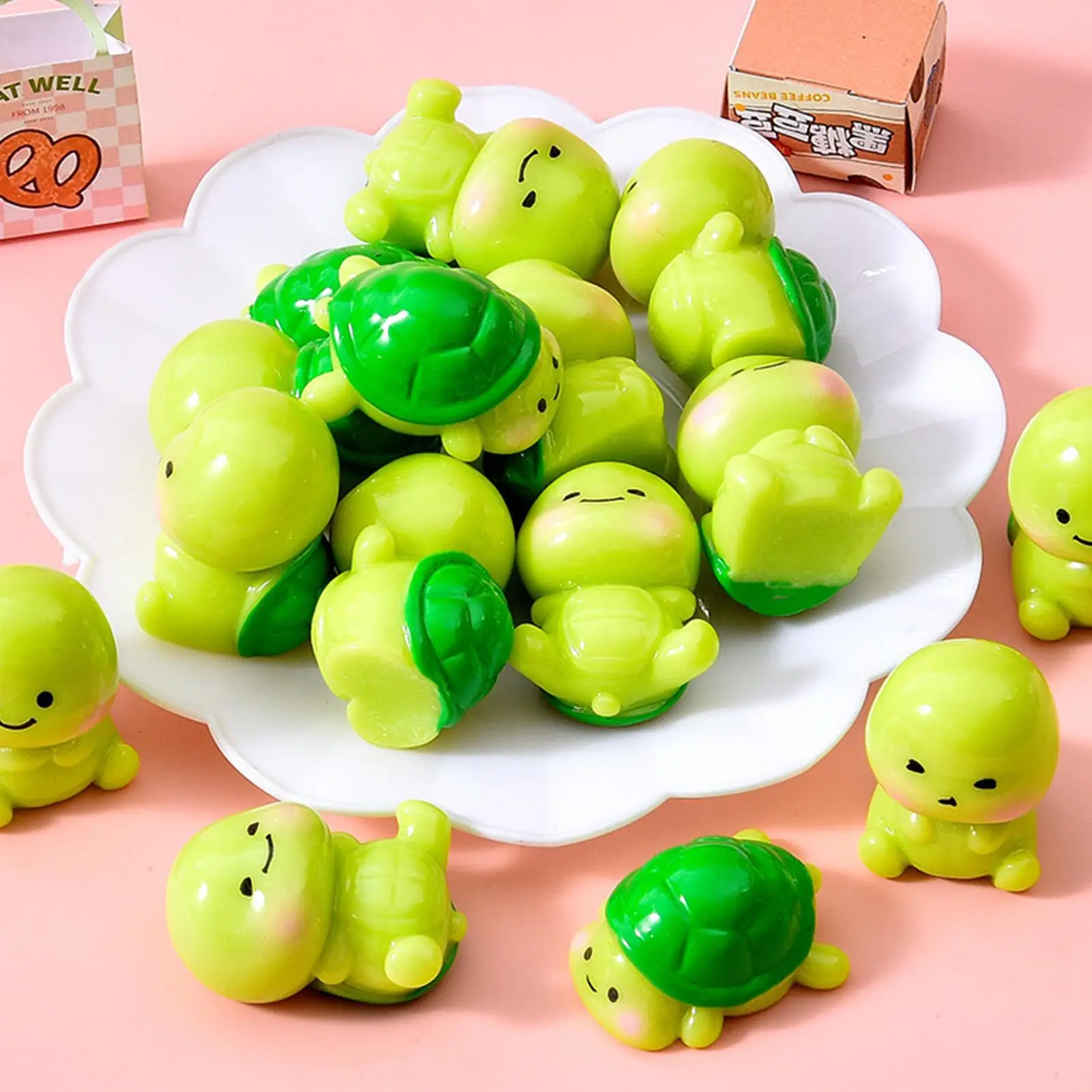 Tiny Turtle 10 Piece Resin Miniature Toys Little Turtles Mini For Cake Fairy Garden Potted Plants Birthday Party Home