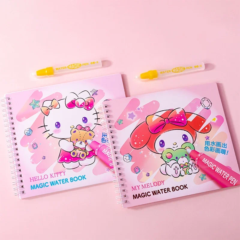 1pcs Sanrio Hello Kitty Painting Book Drawing Coloring Stationery School Student Relive Stress Antistress Educational Supplies