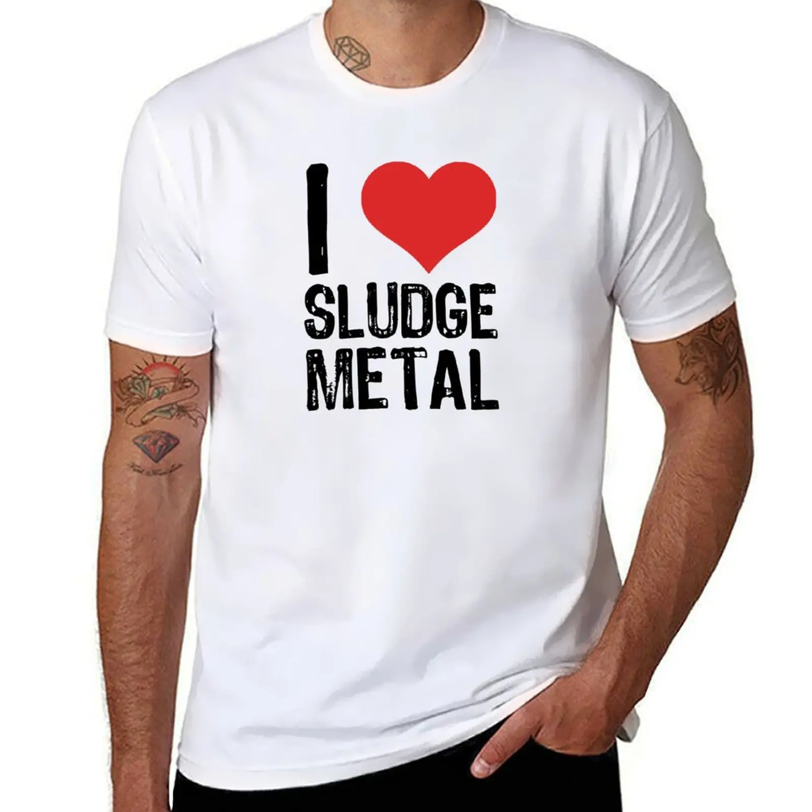 

I Love Sludge Metal T-Shirt t shirt for man t shirts for man cotton funny T-Shirt