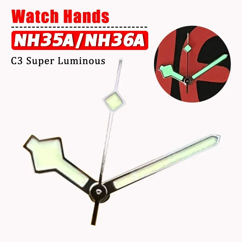 Heimdallr NH35 Snowflake Watch Hands BB58 BB54 C3 Super Luminous Dive Watch Modified Hands for SKX007 SBDX007 SRP777 for NH35