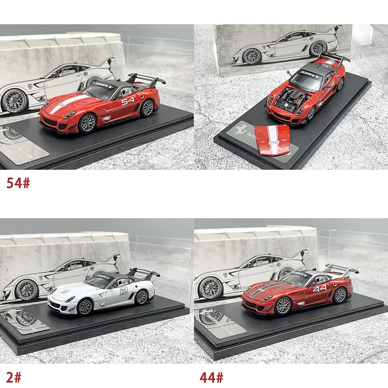RM Diecast 1:64 Scale 599XX EVO With Magnetic Front Cover Alloy Car Model Collection Ornaments Static Display Gift